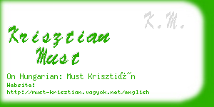 krisztian must business card